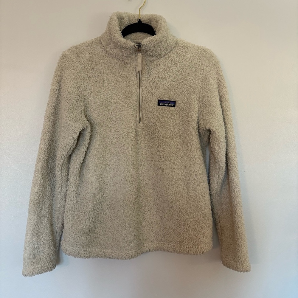 Patagonia Cream Fleece Quarter Zip